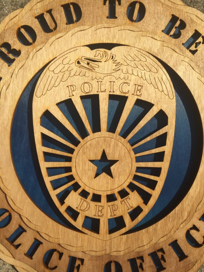 Custom 12" Wood Proud to be a Police Officer Wall Tribute - FREE SHIPPING - Image 2