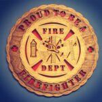 Custom 12" Wood Proud to be a Firefighter Wall Tribute - FREE SHIPPING