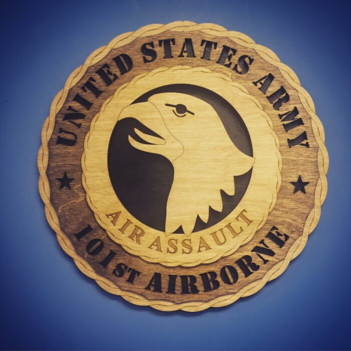 Custom 12" Wood US Army 101st Airborne Wall Tribute - FREE SHIPPING - Image 1