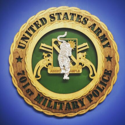 Custom 12" Wood US Army 701st Military Police Wall Tribute - FREE SHIPPING