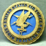 Custom 12" Wood Air Force 320th Training SQ - Wall Tribute - FREE SHIPPING