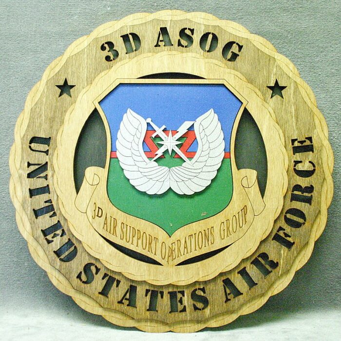 Custom 12" Wood US Air Force 3rd Air Support Operations Group Wall Tribute - FREE SHIPPING - Image 1