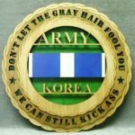 Custom 12" Wood - Army Korea Map Ribbon Veteran - Wall Tribute - FREE SHIPPING