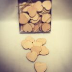 Custom 1.5 Inch x 1.5 Inch Wooden Craft Hearts - Pack of 75