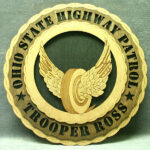 Custom 12" Wood Ohio State Highway Patrol Wall Tribute - FREE SHIPPING