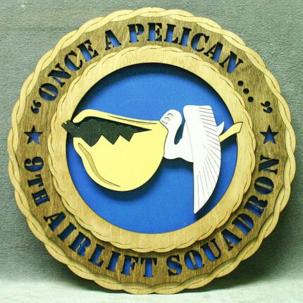Custom 12" Wood US Air Force 9th Airlift Sq Wall Tribute - FREE SHIPPING