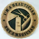 Custom 12" Wood Beautician Wall Tribute - FREE SHIPPING