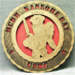 Custom 12" Wood Marine Corps Postal System Wall Tribute - FREE SHIPPING