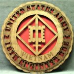 Custom 12" Wood Army 18th Engineer Bde Vietnam Wall Tribute - FREE SHIPPING