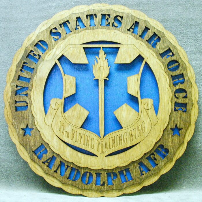 Custom 12" Wood US Air Force 12th Flying Training Wing Wall Tribute - FREE SHIPPING - Image 1