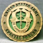 Custom 12" Wood Army Special Forces De Opresso Liber Wall Tribute - FREE SHIPPING