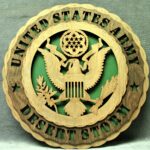 Custom 12" Wood Army Desert Storm Wall Tribute - FREE SHIPPING