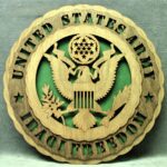 Custom 12" Wood Army Iraqi Freedom Wall Tribute - FREE SHIPPING