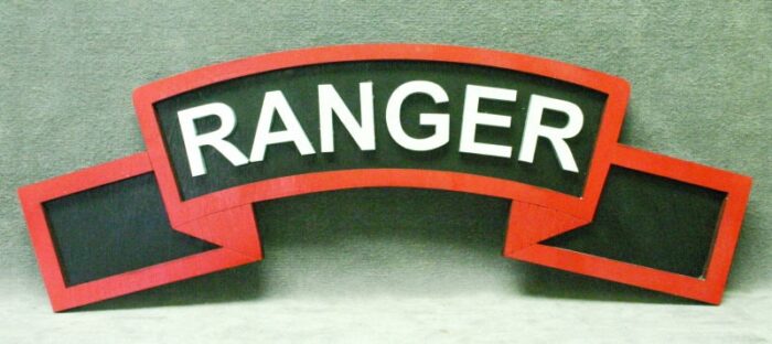Large 18 inch Red-Black Ranger Scroll - Image 1