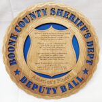 Custom 12" Police Badge with Prayer Wall Tribute - FREE SHIPPING