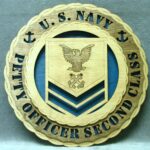 Custom 12" Wood US Navy Chief Petty 2nd Class Wall Tribute - Personalized - FREE SHIPPING