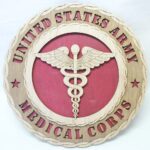 Custom 12" Wood US Army Medical Corps Wall Tribute - FREE SHIPPING