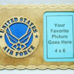 Custom 8x12" Air Force Wings Picture Frame - FREE SHIPPING