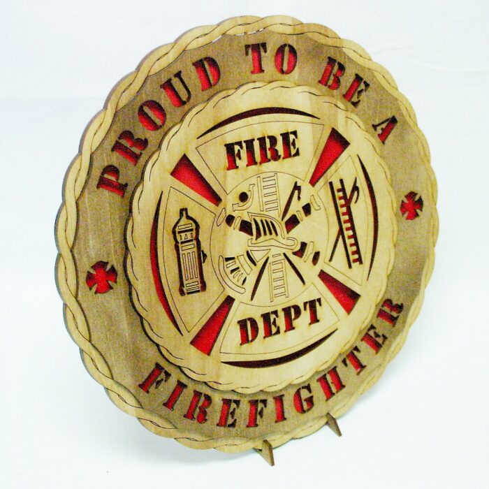 Custom 12" Wood Proud Firefighter Wall Tribute - FREE SHIPPING - Image 4