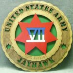 Custom 12" Wood Army 7th Army Wall Tribute - FREE SHIPPING