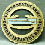 Custom 12" Wood Army Combat Infantry Badge Wall Tribute - FREE SHIPPING