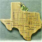 Texas Wordle Bamboo Cutting Board - FREE SHIPPING