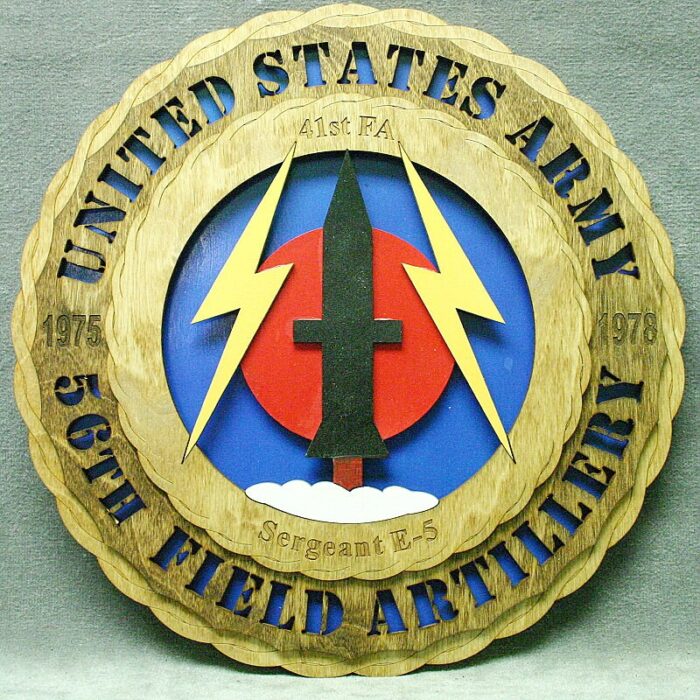 Custom 12" Wood 56th Field Artillery Wall Tribute - FREE SHIPPING - Image 1