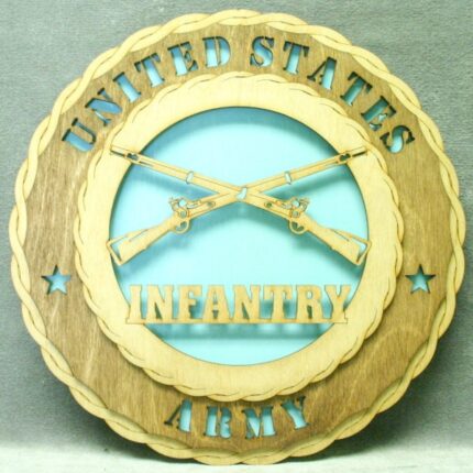Custom 12" Wood  Infantry  - Wall Tribute - FREE SHIPPING