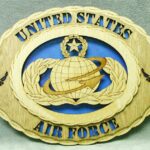 Custom 12" Wood US Air Force Master Personnel Wall Tribute - FREE SHIPPING