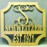 18 inch Square Name Date Door Hanger