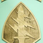 Large 18 inch Airborne Patch Wall Insignia/Tab Grouping