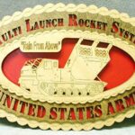 Custom 14" Wood Army Multi Launch Rocket System Wall Tribute - Free Shipping