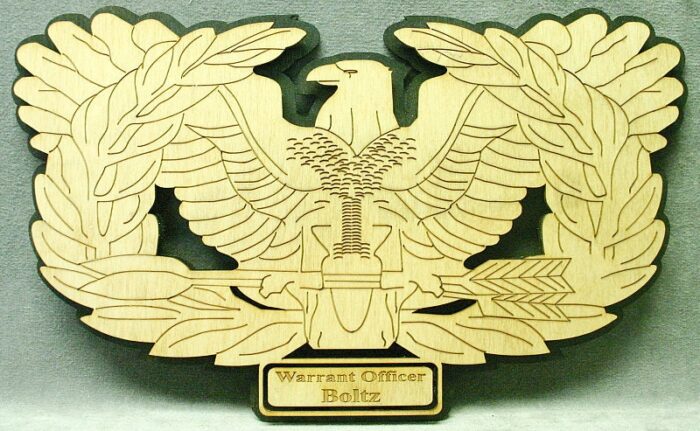 Warrant Officer Rising Eagle With Nameplate - Image 1