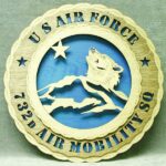 Custom 12" Air Force 732nd Air Mobility Squadron Wall Tribute