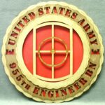 Custom 12" Army 955th Engineer Battalion Wall Tribute