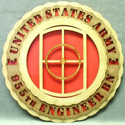 Custom 12" Army 955th Engineer Battalion Wall Tribute
