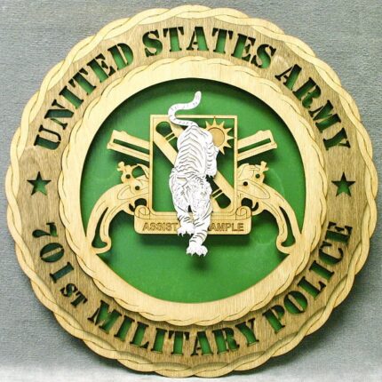 Army 701st MP Crossed Pistols Wall Tribute - FREE SHIPPING