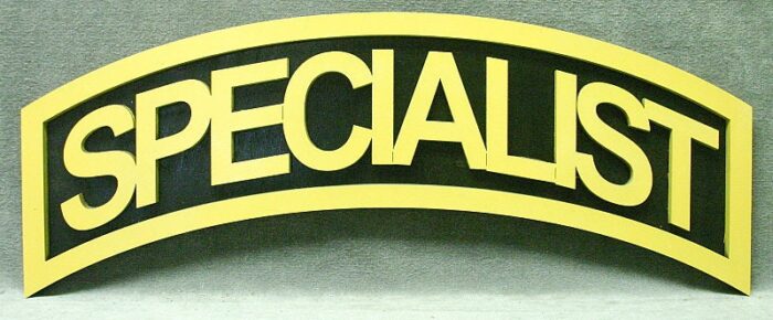 Large 18 inch Specialist Yellow and Black Tab - Image 1