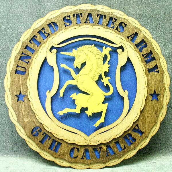 il_fullxfull.1779952463_3jgh.jpg Army 6th Cavalry Wall Tribute - FREE SHIPPING - Image 1