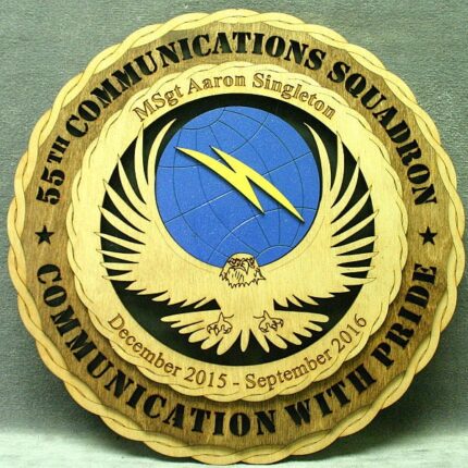 Custom 12" Air Force 55th Communications Squadron - Wall Tribute - FREE SHIPPING