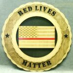 Custom 12" Wood Red Lives Matter Wall Tribute - FREE SHIPPING