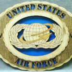 Custom 12" Wood US Air Force Personnel Wall Tribute - FREE SHIPPING