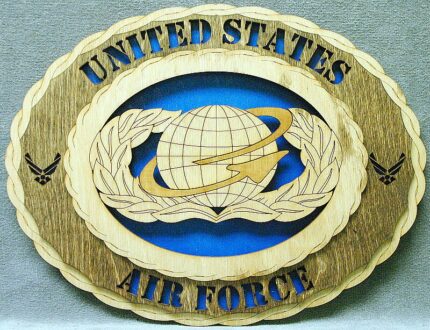 Custom 12" Wood US Air Force Personnel Wall Tribute - FREE SHIPPING
