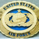 Custom 12" Wood US Air Force Craftsman Personnel Badge Wall Tribute - FREE SHIPPING