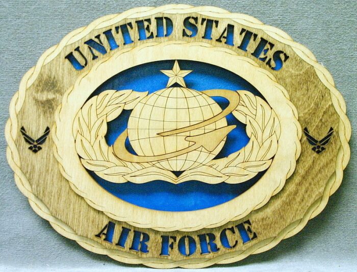 Custom 12" Wood US Air Force Craftsman Personnel Badge Wall Tribute - FREE SHIPPING - Image 1