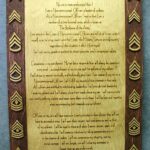 Custom NCO Creed Plaque
