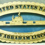 Custom 12" Wood Ship USS Abraham Lincoln Wall Tribute - Free Shipping