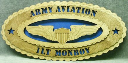 Custom 14" Wood Army Aviation Flight Wings Wall Tribute - Free Shipping