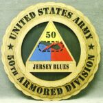 Custom 12" Wood 50th Armored Division Wall Tribute - FREE Shipping