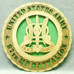 Custom 12" Wood US Army 97th MP Battalion Wall Tribute - FREE Shipping